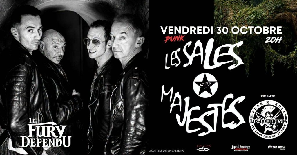 affiche du concert des Sales Majestés du 30/10/2026 au Fury defendu